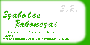 szabolcs rakonczai business card